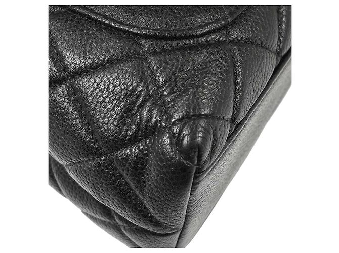 Chanel Vintage Classic Top Handle Flap Quilted Caviar Medium - vue 6