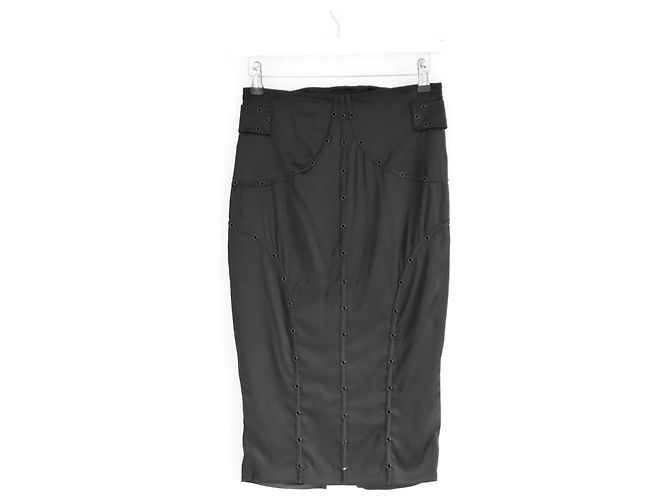 Gucci Tom Ford Otoño 2003 Falda Corsé de Seda - vista 3