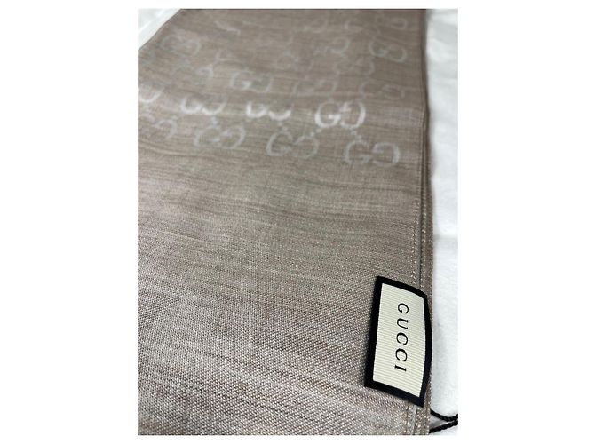 Sciarpa Gucci GG Supreme in lana e seta - vista 5
