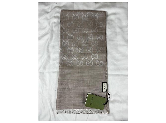Sciarpa Gucci GG Supreme in lana e seta - vista 6