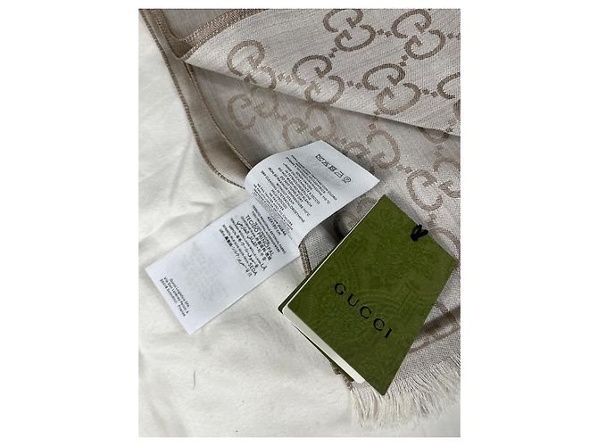 Sciarpa Gucci GG Supreme in lana e seta - vista 7