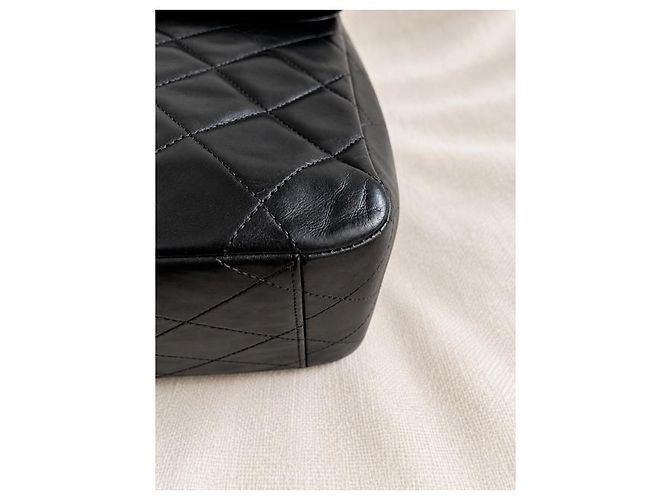 Borsa Chanel Timeless Jumbo in pelle nera trapuntata - vista 10
