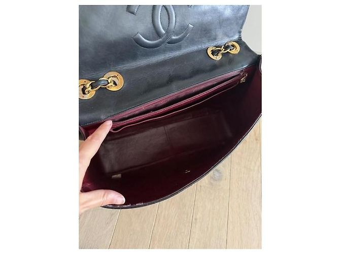 Borsa Chanel Timeless Jumbo in pelle nera trapuntata - vista 13