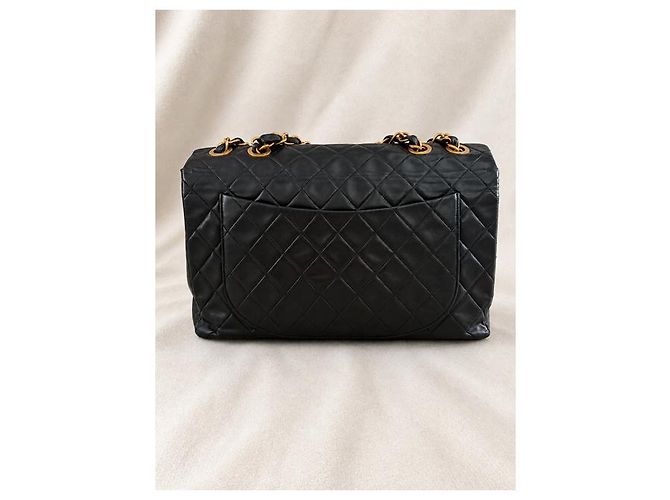 Borsa Chanel Timeless Jumbo in pelle nera trapuntata - vista 3