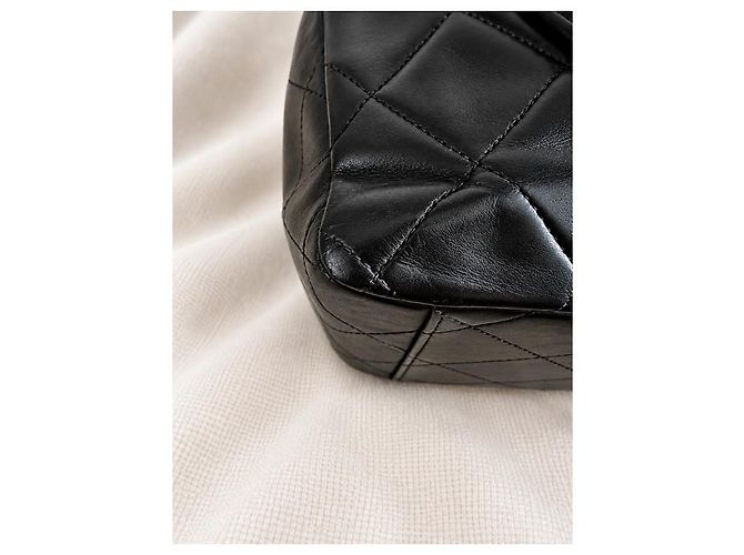 Borsa Chanel Timeless Jumbo in pelle nera trapuntata - vista 8