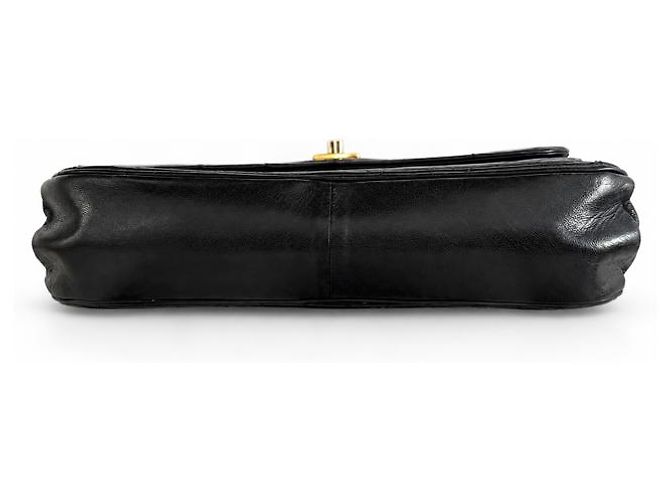 Chanel Double Flap Pelle Nera Matelassé - vista 10