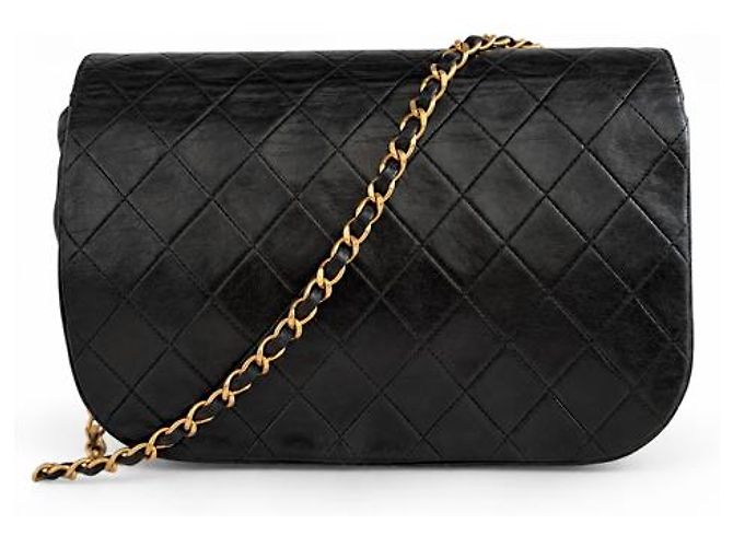 Chanel Double Flap Pelle Nera Matelassé - vista 2