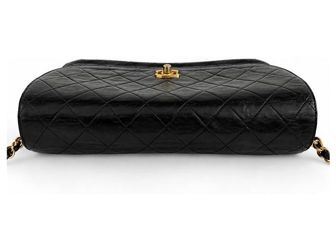 Chanel Double Flap Pelle Nera Matelassé - vista 6