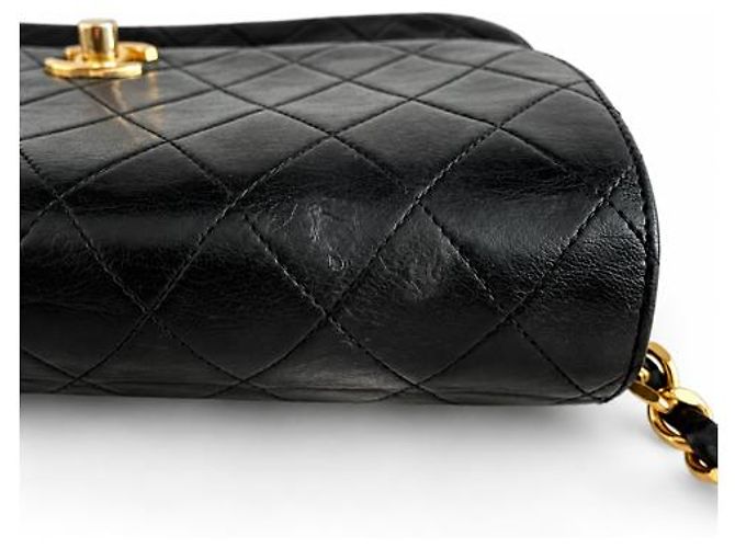 Chanel Double Flap Pelle Nera Matelassé - vista 7
