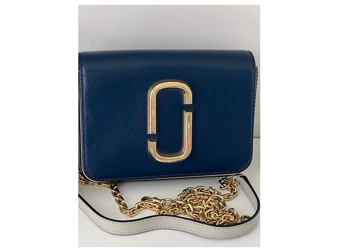 Marc Jacobs The Snapshot - Borsa a tracolla in pelle blu navy - vista 5