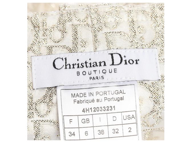 Dior Mini-falda Jacquard Oblique Beige - vista 7