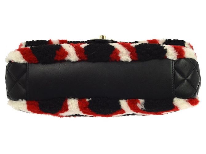 Chanel Emoticon CC Flap Shearling mit gestepptem Lambskin Medium - Ansicht 7