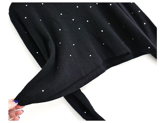 Sonia Rykiel Kristall-gepunkteter Kurzpullover aus Wolle - Ansicht 2