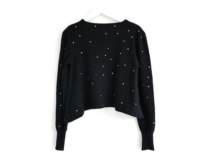 Sonia Rykiel Kristall-gepunkteter Kurzpullover aus Wolle - Ansicht 3