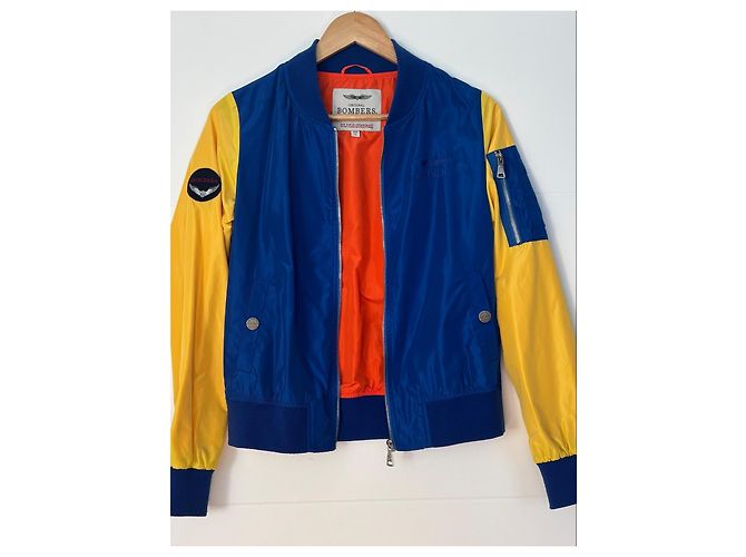 Autre Marque Bombers Giacca Bomber Aviatore Blu e Gialla - vista 3