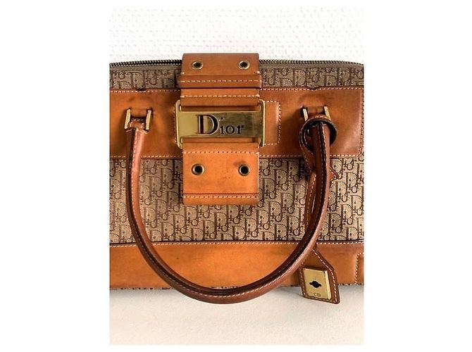 Dior Lady Dior Monogram borsa a mano in tela e pelle marrone - vista 5