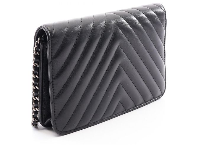 Borsa Chanel in pelle nera - vista 2