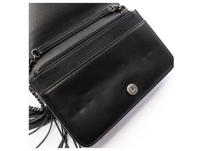 Borsa Chanel in pelle nera - vista 7