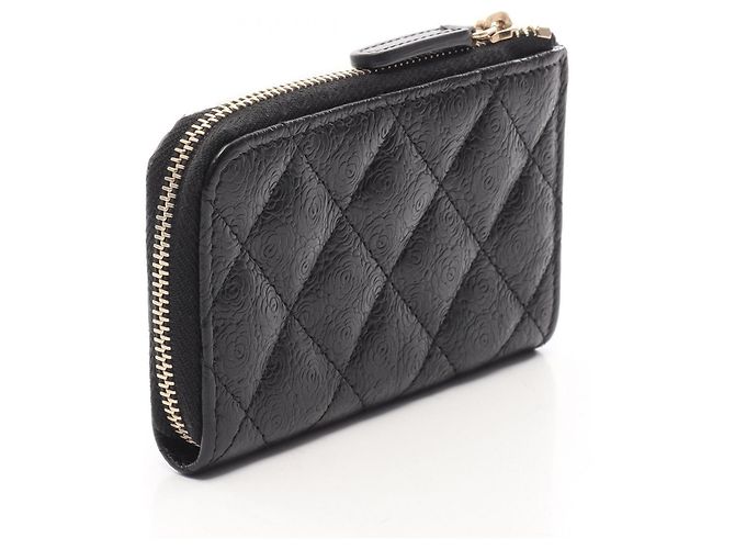 Timeless Portamonete Chanel in pelle nera - vista 2