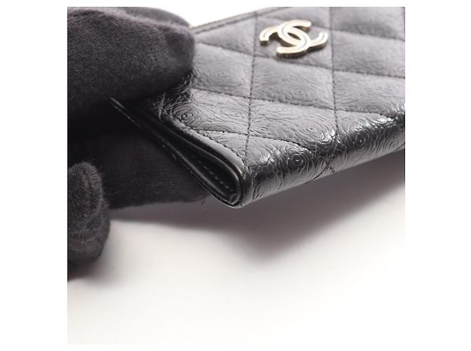 Timeless Portamonete Chanel in pelle nera - vista 6