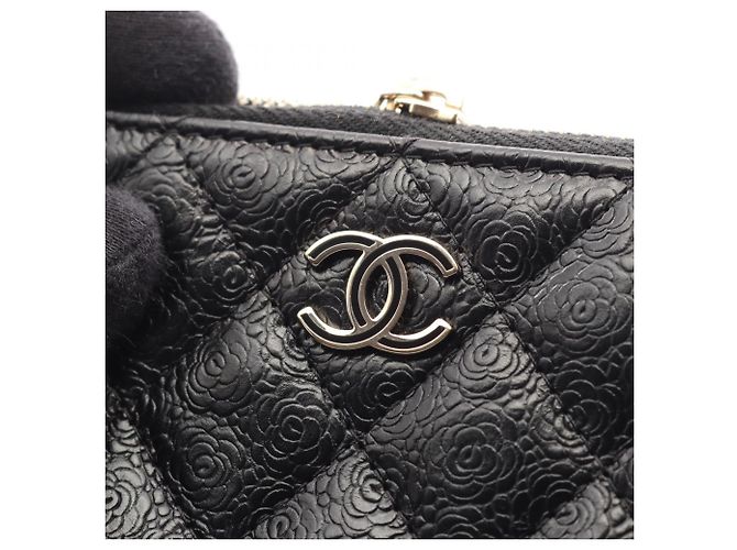 Timeless Portamonete Chanel in pelle nera - vista 9