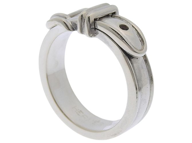 Hermès Hermes Anello Ceinture Silver Band Ring - vista 2