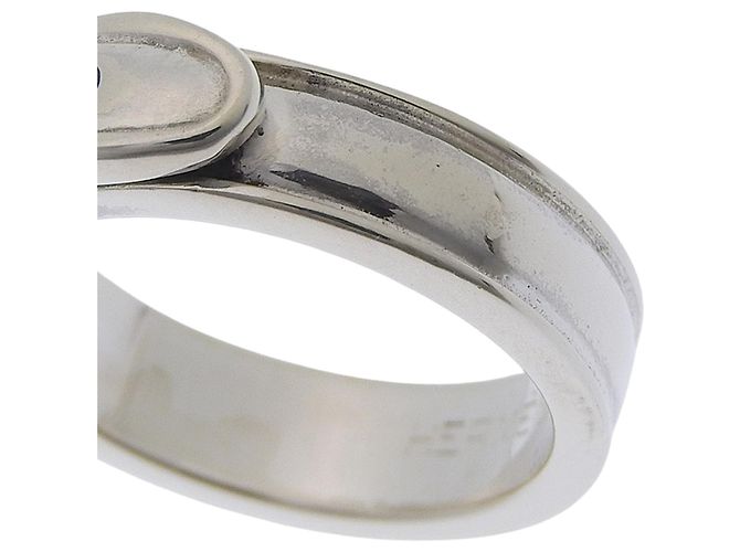 Hermès Hermes Anello Ceinture Silver Band Ring - vista 3