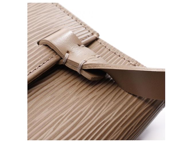 Bolsa de mão Louis Vuitton Ramatuelle em couro Epi cinza - vista 13