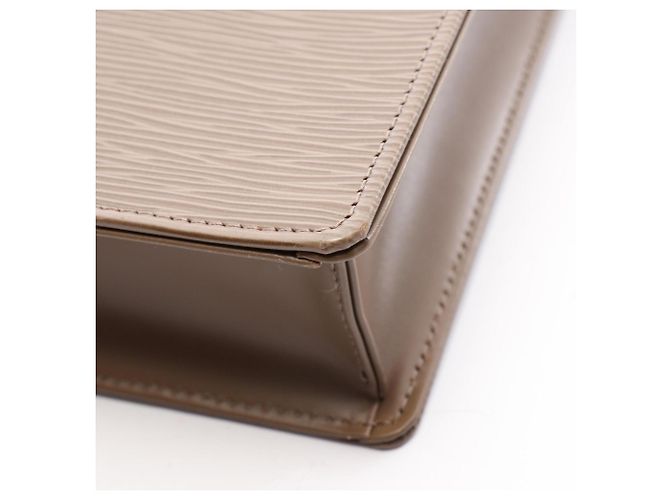 Bolsa de mão Louis Vuitton Ramatuelle em couro Epi cinza - vista 8