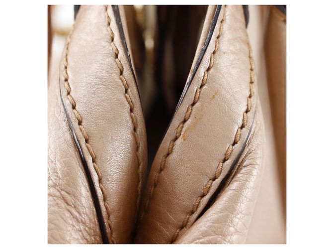Borsa Gucci Sukey in pelle beige metallizzato - vista 11