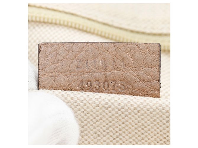 Borsa Gucci Sukey in pelle beige metallizzato - vista 15