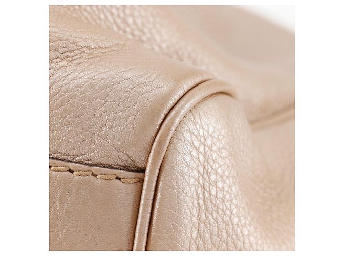 Borsa Gucci Sukey in pelle beige metallizzato - vista 4