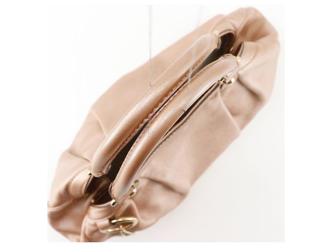 Borsa Gucci Sukey in pelle beige metallizzato - vista 6