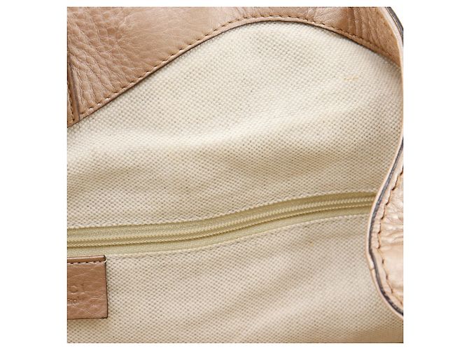 Borsa Gucci Sukey in pelle beige metallizzato - vista 9