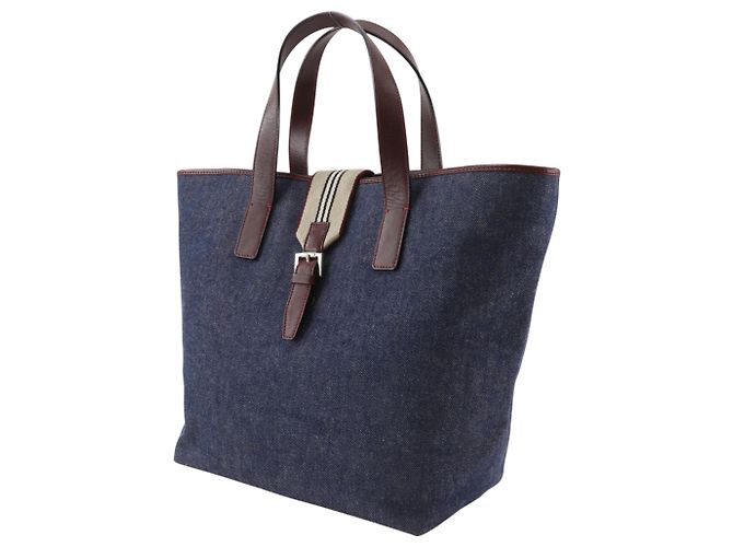 Borsa Tote Burberry in denim - vista 2