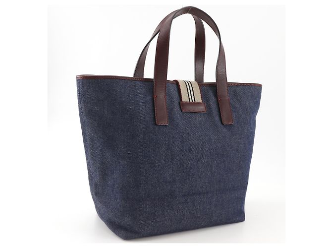 Borsa Tote Burberry in denim - vista 3