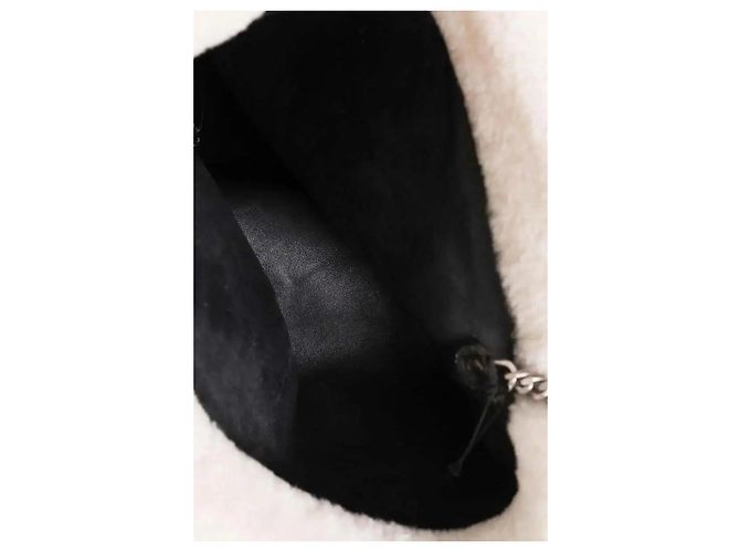 Autre Marque Borsa a mano Saint Laurent in tessuto bianco - vista 5
