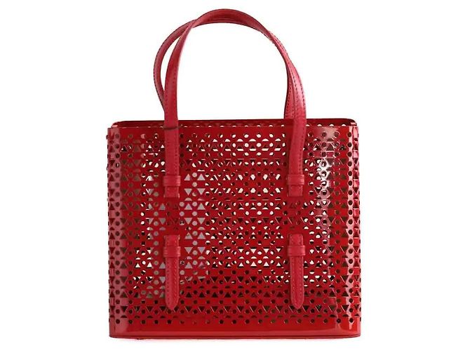 Alaïa Sac porté épaule Mina rouge - vue 3