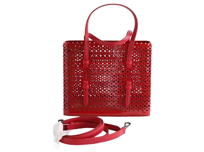 Alaïa Sac porté épaule Mina rouge - vue 6