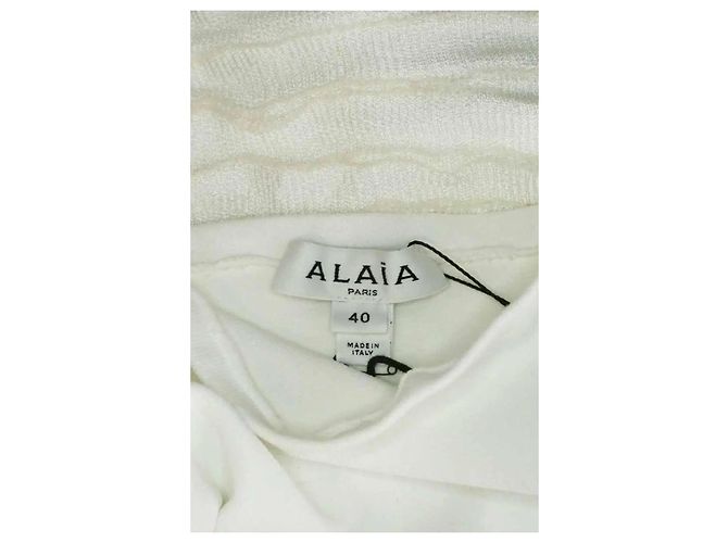Alaïa weißes Viskose Kleid - Ansicht 5