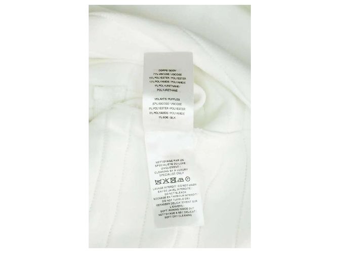 Alaïa weißes Viskose Kleid - Ansicht 6
