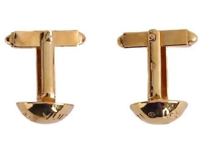 Abotoaduras Louis Vuitton banhadas a ouro - vista 3