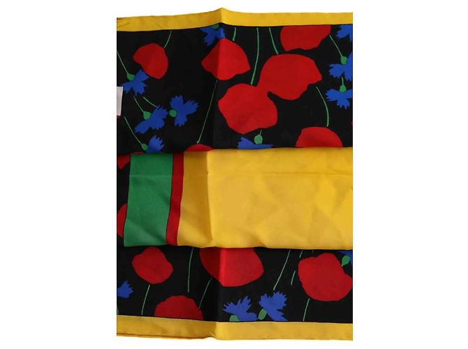Foulard in seta Yves Saint Laurent giallo - vista 2