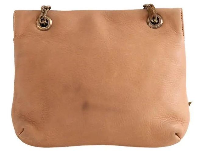 Borsa a tracolla Lanvin in pelle beige - vista 3