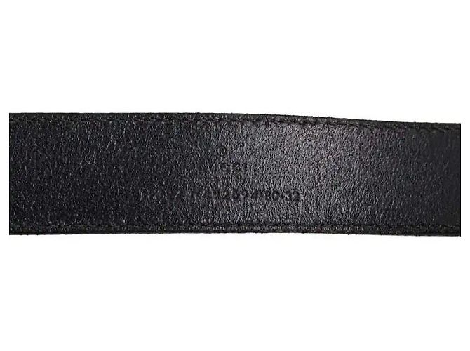 Gucci Gürtel aus schwarzem Leder - Ansicht 4