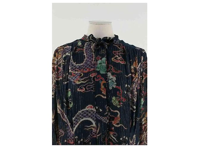 Vestido de seda azul Isabel Marant - vista 2