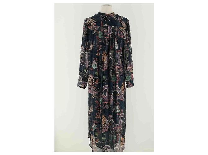 Vestido de seda azul Isabel Marant - vista 4