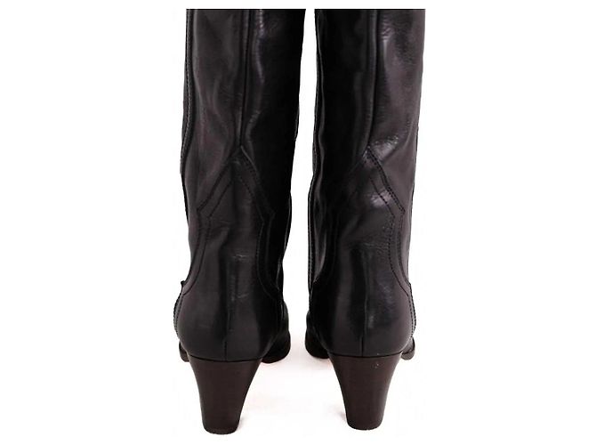 Stivali western Isabel Marant in pelle nera - vista 2