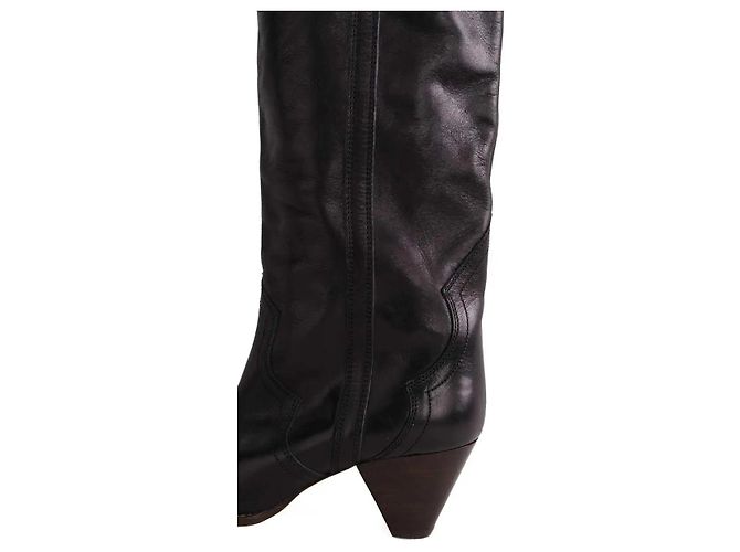 Stivali western Isabel Marant in pelle nera - vista 5