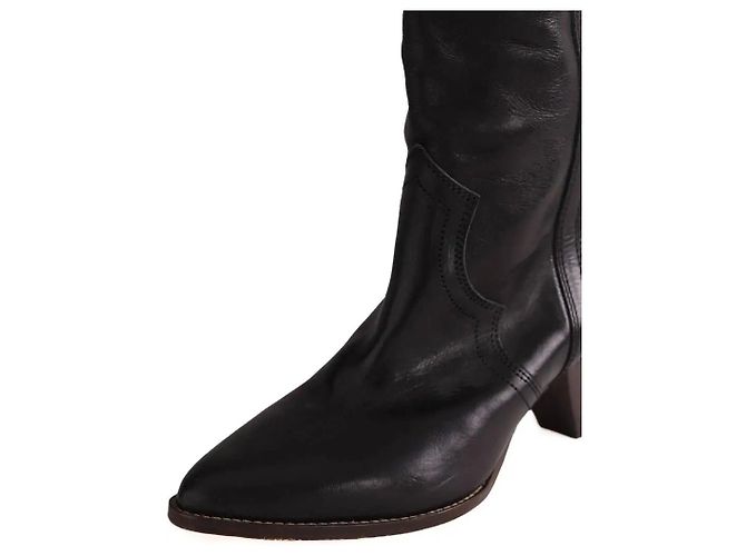 Stivali western Isabel Marant in pelle nera - vista 6